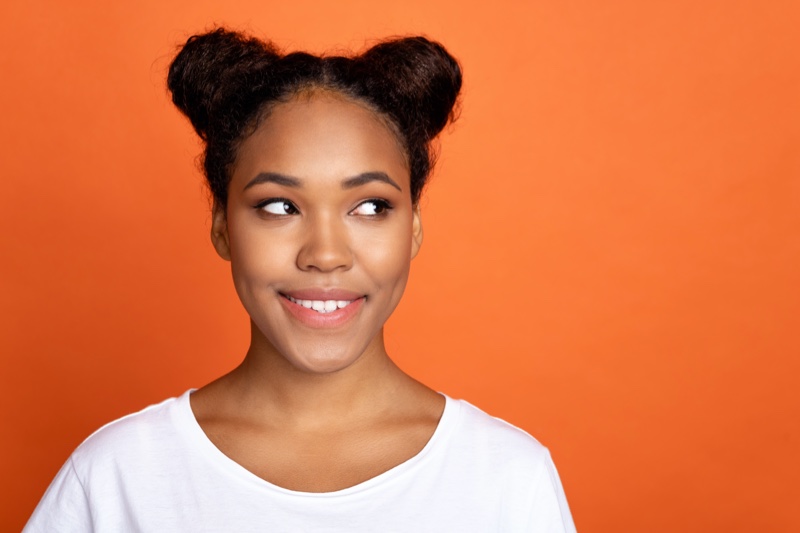 Black Woman Space Buns