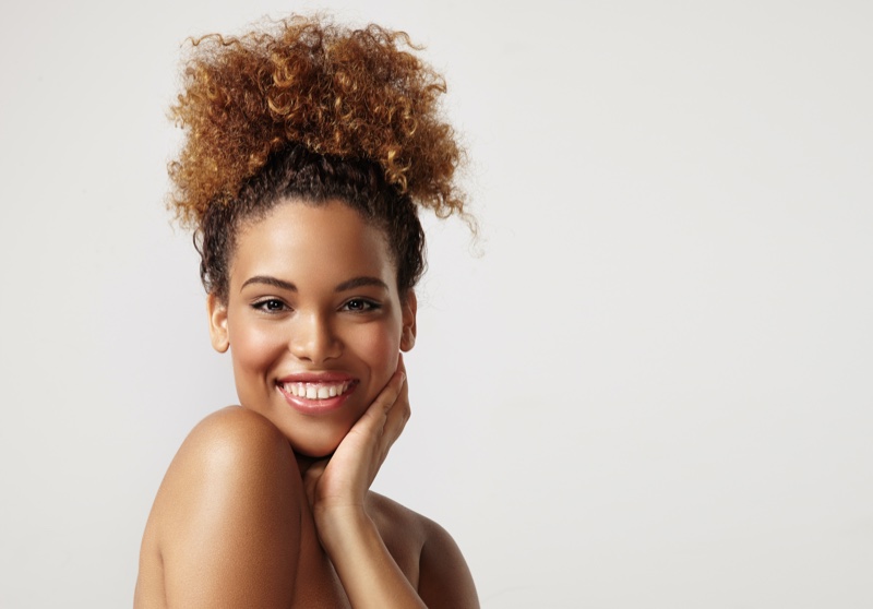 Curly Updo Natural Hair Puff